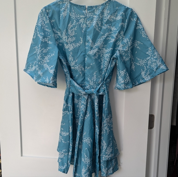 Teal floral romper - Picture 5 of 5
